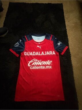 Puma Kids Red and Navy Guadalajara Soccer Jersey